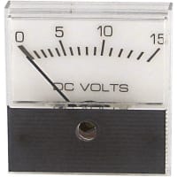 Modutec (Jewell Instruments) Panel Meter, Volt, Electrical/Elec, Analog, Range 0-15VDC, Accy 5%