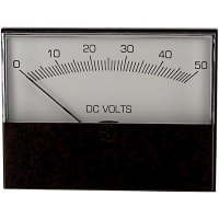 Modutec (Jewell Instruments) Panel Meter, Volt, Electrical/Elec, Analog, Range 0-50VDC, Accy 2%