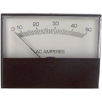 Modutec (Jewell Instruments) Panel Meter, Ammeter, Electrical/Elec, Analog, Range 0-50AAC