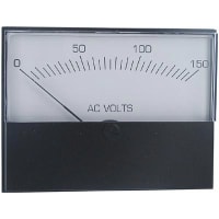 Modutec (Jewell Instruments) Panel Meter, Volt, Electrical/Elec, Analog, Range 0-150VAC