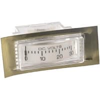 Modutec (Jewell Instruments) Panel Meter, Volt, Electrical/Elec, Analog, Range 0-30VDC, Accy 5%