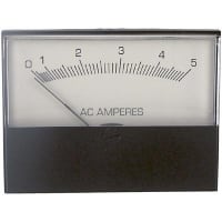 Modutec (Jewell Instruments) Panel Meter, Ammeter, Electrical/Elec, Analog, Range 0-5AAC