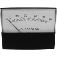 Modutec (Jewell Instruments) PANEL METER, ANALOG, 2 1/2, ACA TRANSFORMER RATED, 5ACA / 60ACA