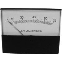 Modutec (Jewell Instruments) PANEL METER, ANALOG, 2 1/2, ACA TRANSFORMER RATED, 5ACA / 75ACA