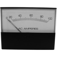 Modutec (Jewell Instruments) PANEL METER, ANALOG, 2 1/2, ACA TRANSFORMER RATED, 5ACA / 100ACA