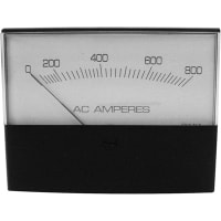 Modutec (Jewell Instruments) PANEL METER, ANALOG, 2 1/2, ACA TRANSFORMER RATED, 5ACA / 800ACA