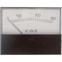 Modutec (Jewell Instruments) Panel Meter, Volt, Electrical/Elec, Analog, Range 0-300VAC