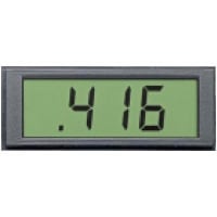 Modutec (Jewell Instruments) Panel Meter, Volt, LCD, Range 0-2VDC, Cut-Out 2.293x0.875", 3-1/2 Dig, 0.5" DigH