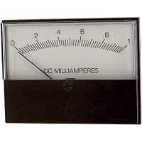 Modutec (Jewell Instruments) Panel Meter, Ammeter, Electrical/Elec, Analog, Range 0-1mADC, Accy 2%