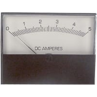 Modutec (Jewell Instruments) Panel Meter, Ammeter, Electrical/Elec, Analog, Range 0-5ADC, Accy 2%