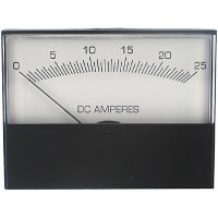 Modutec (Jewell Instruments) Panel Meter, Ammeter, Electrical/Elec, Analog, Range 0-25ADC, Accy 2%