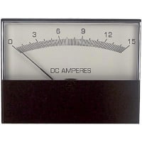 Modutec (Jewell Instruments) Panel Meter, Ammeter, Electrical/Elec, Analog, Range 0-15ADC, Accy 2%