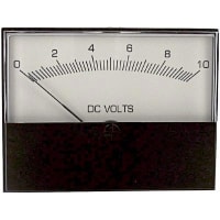 Modutec (Jewell Instruments) Panel Meter, Volt, Electrical/Elec, Analog, Range 0-10VDC, Accy 2%