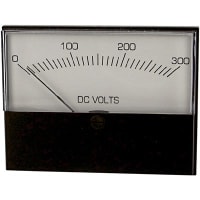 Modutec (Jewell Instruments) Panel Meter, Volt, Electrical/Elec, Analog, Range 0-300VDC, Accy 2%