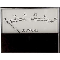 Modutec (Jewell Instruments) Panel Meter, Ammeter, Electrical/Elec, Analog, Range 0-50ADC, Accy 2%