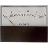 Modutec (Jewell Instruments) Panel Meter, Volt, Electrical/Elec, Analog, Range 0-10VDC, Accy 2%