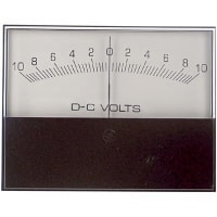 Modutec (Jewell Instruments) Panel Meter, Volt, Electrical/Elec, Analog, Range 10-0-10VDC, Accy 2%