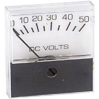 Modutec (Jewell Instruments) Panel Meter, Volt, Electrical/Elec, Analog, Range 0-50VDC, Accy 5%