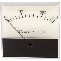 Modutec (Jewell Instruments) Panel Meter, Ammeter, Electrical/Elec, Analog, Range 0-30ADC, Accy 5%