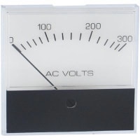 Modutec (Jewell Instruments) Panel Meter, Volt, Electrical/Elec, Analog, Range 0-300VAC, Accy 5%