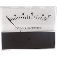 Modutec (Jewell Instruments) Panel Meter, Ammeter, Electrical/Elec, Analog, Range 0-10mADC, Accy 5%