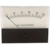 Modutec (Jewell Instruments) Panel Meter, Ammeter, Electrical/Elec, Analog, Range 0-10AAC, Accy 5%