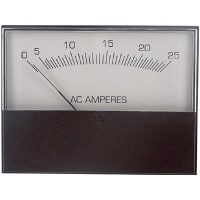 Modutec (Jewell Instruments) Panel Meter, Ammeter, Electrical/Elec, Analog, Range 0-25AAC