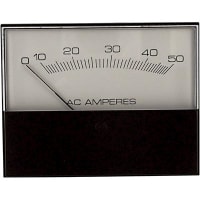 Modutec (Jewell Instruments) Panel Meter, Ammeter, Electrical/Elec, Analog, Range 0-50AAC