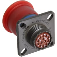 Amphenol Aerospace Male 13 Position Al Wm Receptacle Less Contacts