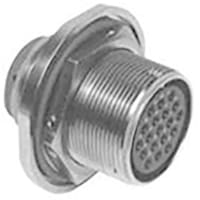 Amphenol Aerospace MS Series, 1Way Jam Nut Conn RECP, Pin Contacts, Size 8S, Threaded, MIL-DTL-5015