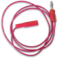 Mueller Insulated Mini-Alligator Clip To Stackable Banana Plug 36" Red 10 A