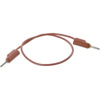 Mueller Pin Plug, ABS, 20 AWG, 41/36, Tinned Copper, PVC, 12 in., +105 C, Red