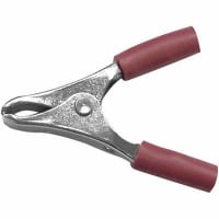 Mueller Conn, Test, Clips, Sz Micro, Crimp/Screw Term, Red, Insulated, Nickel, Solid Copper