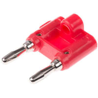 Mueller Connector; Test; Banana Plug; Dual; 15 A; Red; Spring Loaded