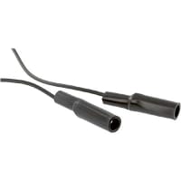 Mueller Alligator Clip, 12 in., 20 AWG, PVC, Black, +105 deg.C, 41 x 36