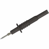 Mueller Conn, Test, Adapter, Banana Plug-Test Probe, Black, Insulated, Brass Cont Mtl, Nickel