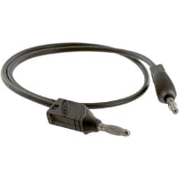 Mueller Banana Plug, Copper, 3000 V (Max.), 22 A, 18 AWG, 413, Black, UL Listed