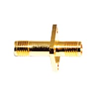 Mueller Adapter RF SMA J-J STR Body:GoldPLDBrass 50Ohm PTFE Cnt:GoldPLDBeCu 4-HoleFlange