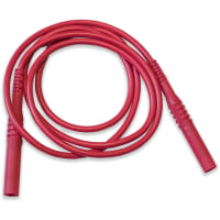 Mueller Red Shrouded Banana Plug on Both Ends-Silicone-1000V, 24" 18G