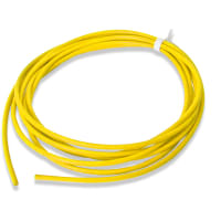 Mueller Hook-Up Wire, 10AWG, TC, Stranded, Yellow Silicone Jkt, 45Amp