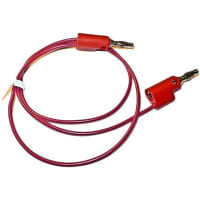 Mueller RED STACKABLE SINGLE BANANA PLUG ON BOTH ENDS, 48 20G PVC