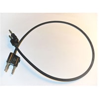 Mueller Black Stackable Double Banana Plug on Both Ends-RG58, 48" RG58 Coax