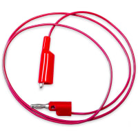 Mueller Red Insulated Alligator Clip to Stackable Banana Plug, 48" 20G PVC