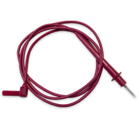 Mueller Red Test Prod to Right Angle Shrouded Banana Plug, 48" 18G PVC