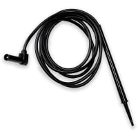 Mueller Black Variable Test Prod to Shrouded Right Angle Banana Plug, 48" 18G PVC