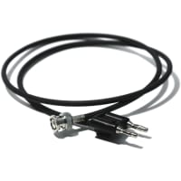 Mueller Black BNC Male to Stackable Double Banana Plug, 48" RG58 Coax