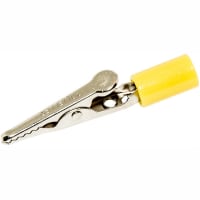 Mueller Yellow Phone Tip Alligator Steel Clip Acetate Handle - 10 Amp