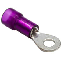 Mueller Interconnect Terminal, 22-18 Nylon Insulated numb.6 Ring Terminal