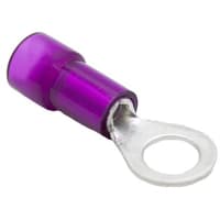 Mueller Interconnect Terminal, 22-18 Nylon Insulated numb.10 Ring Terminal