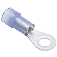 Mueller Interconnect Terminal, 16-14 Nylon Insulated numb.8 Ring Terminal